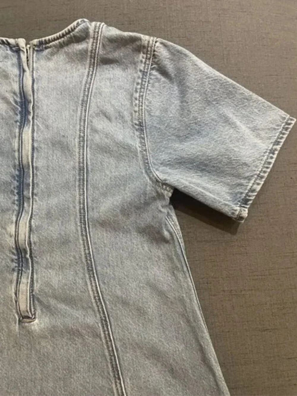 Zara Kids Girls Light Blue Denim Short Sleeve Dress SZ 9 Years